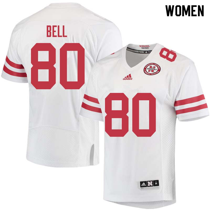 Women #80 Kenny Bell Nebraska Cornhuskers College Football Jerseys Sale-White - Click Image to Close